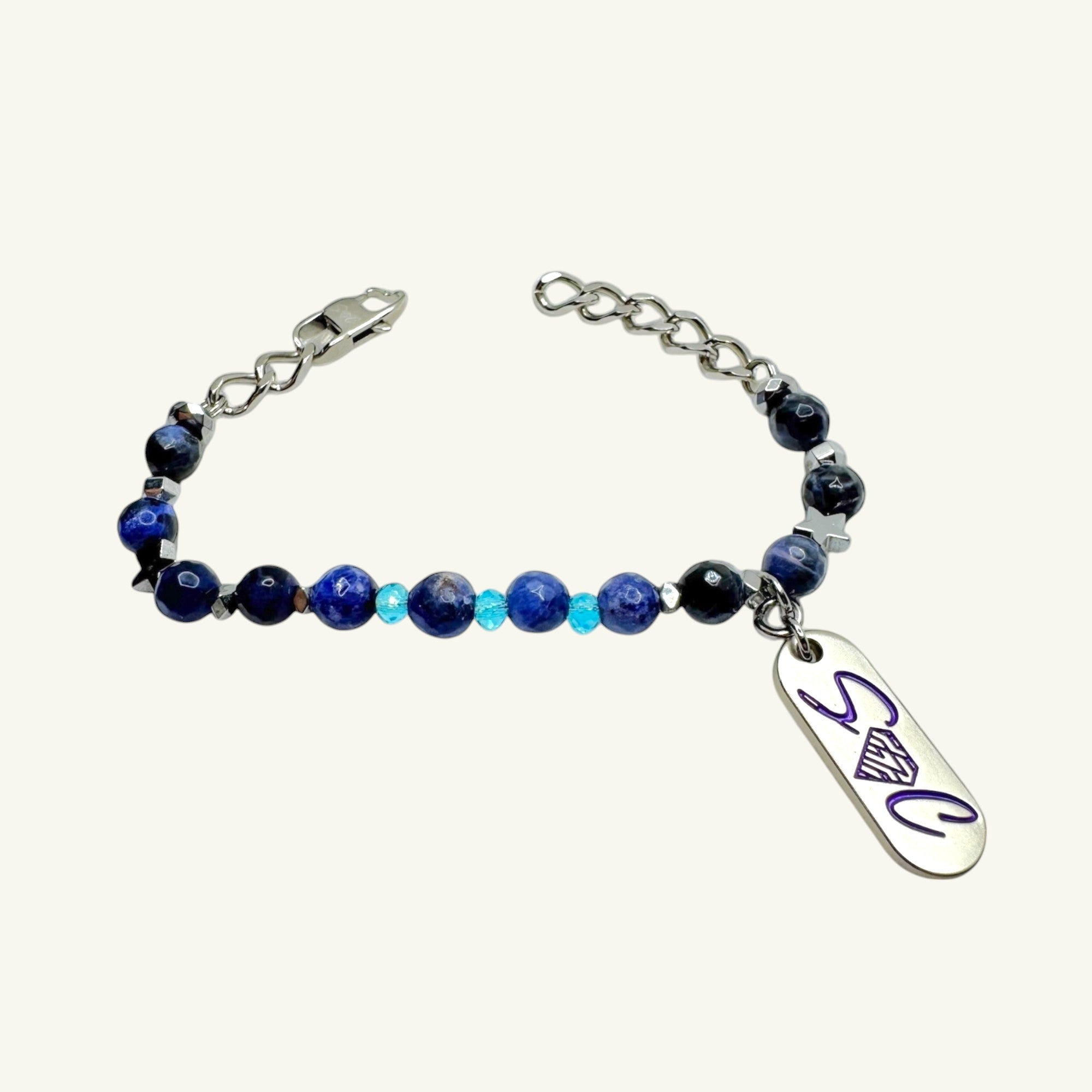 Bracciale sodalite sfaccettato Sharifa Crystals